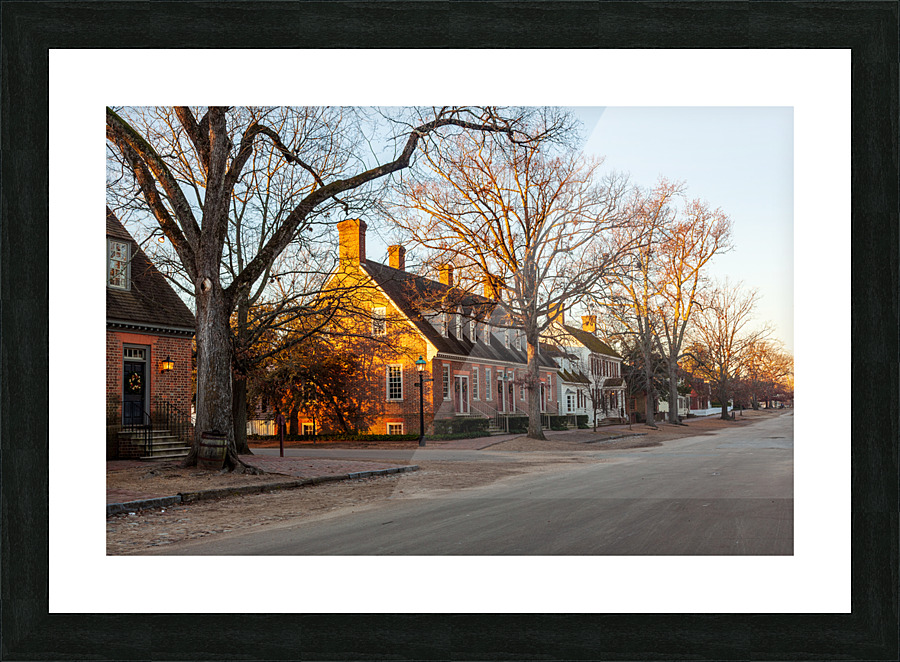 Old houses in Colonial Williamsburg Picture Frame print
