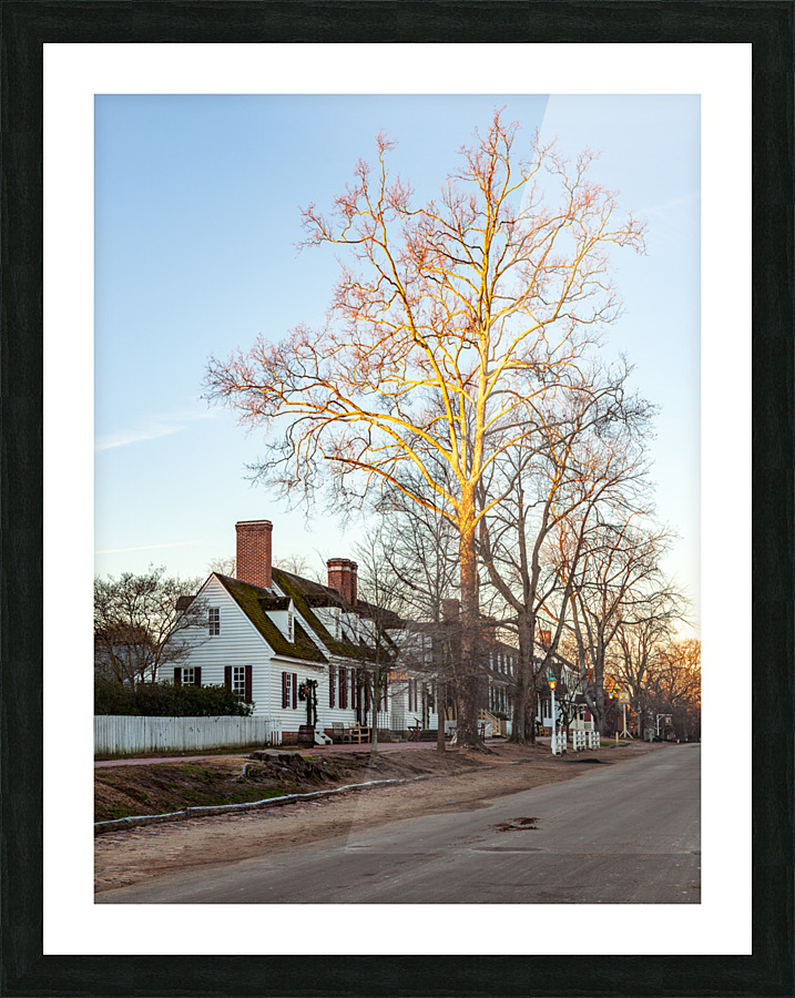 Old houses in Colonial Williamsburg  Framed Print Print