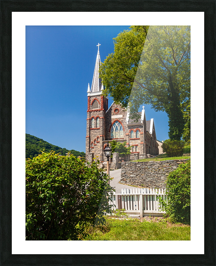 Stone church of Harpers Ferry  Framed Print Print