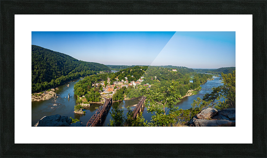 Panorama over Harpers Ferry  Framed Print Print