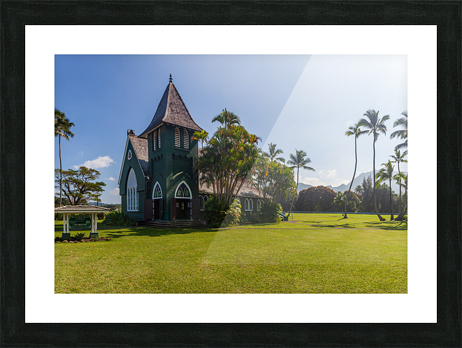 Mission Church in Hanalei Kauai Picture Frame print
