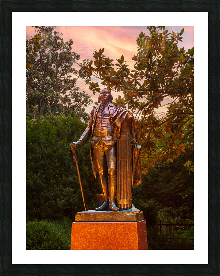 Statue of George Washington at UVA  Impression encadrée