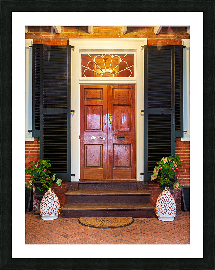 Mahogany doorway and entrance hall UVA  Impression encadrée