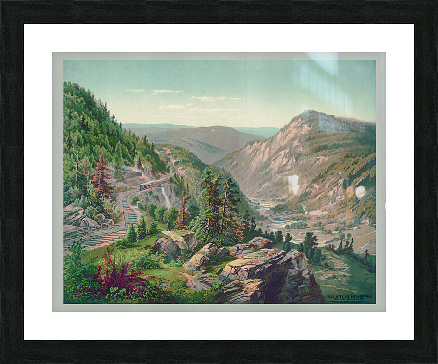 Buckhorn Wall and Cheat River  Framed Print Print
