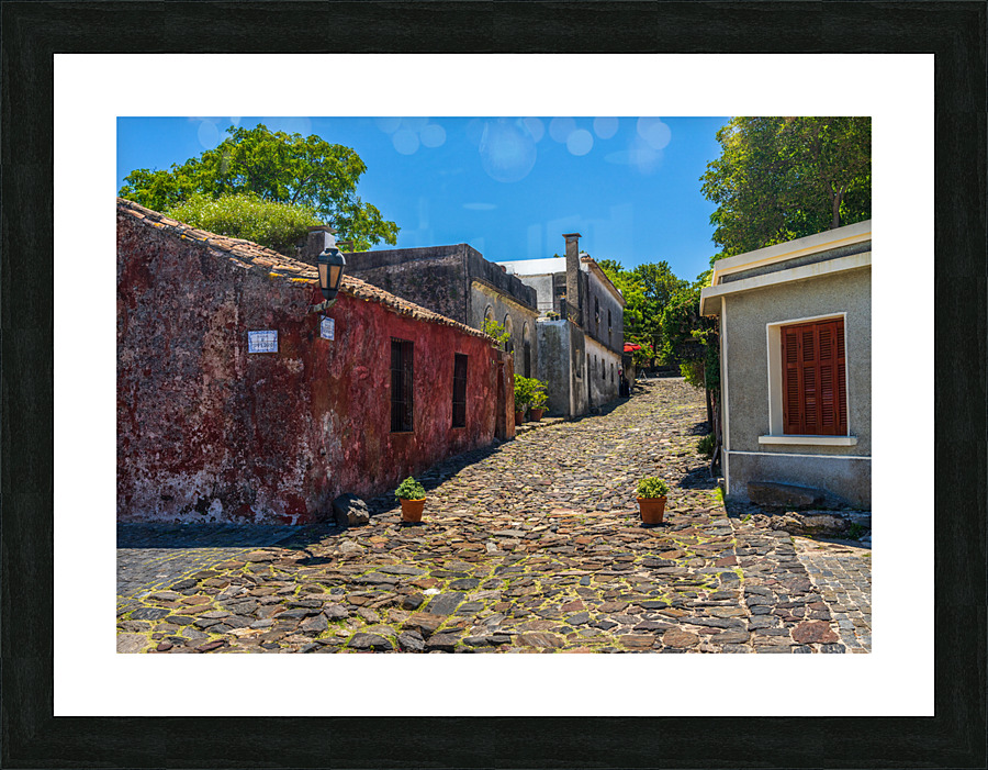 Street of Sighs in historical town of Colonia del Sacramento  Framed Print Print