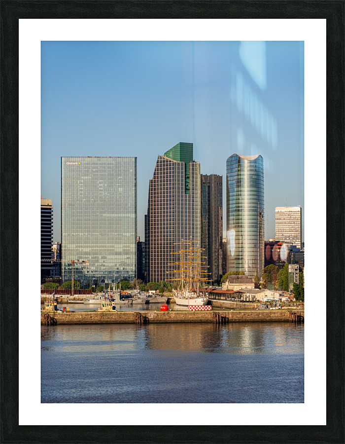 Harbor of the city of Buenos Aires in Argentina  Framed Print Print