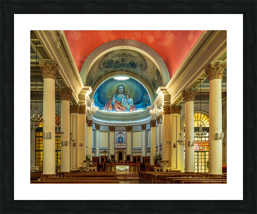 Interior of Roman Catholic cathedral in Punta Arenas Chile  Framed Print Print