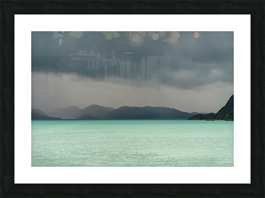 Milky ocean approaching Amalia Glacier due to suspended clay  Framed Print Print