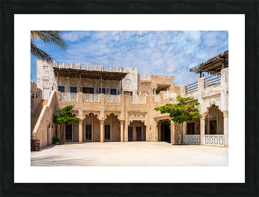 Traditional house in Al Shindagha district and museum in Dubai  Impression encadrée