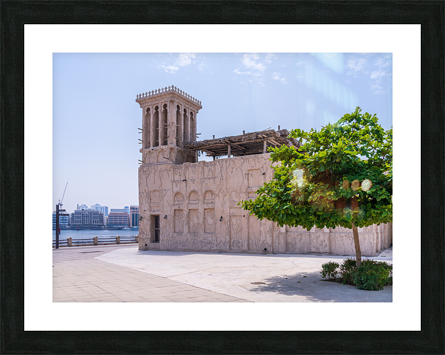 Traditional house in Al Shindagha district and museum in Dubai  Framed Print Print