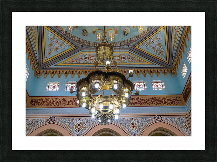 Interior of the dome in the Jumeirah Mosque open to visitors in   Framed Print Print