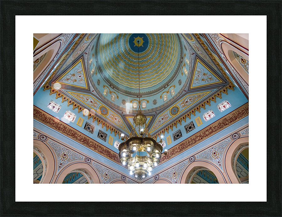Interior of the dome in the Jumeirah Mosque open to visitors in   Framed Print Print