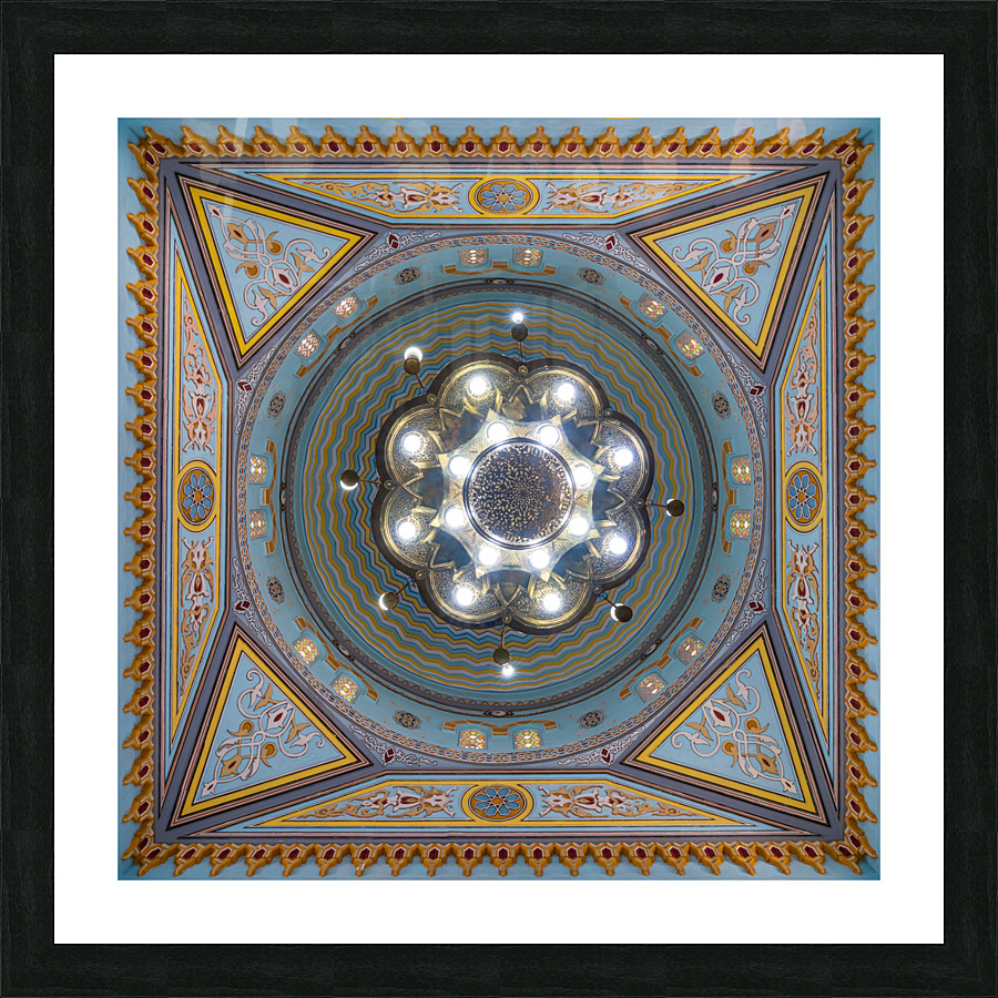 Interior of the dome in the Jumeirah Mosque open to visitors in  Picture Frame print