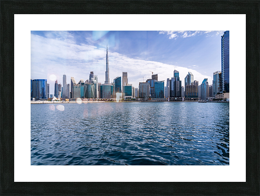Offices and apartments of Dubai Business Bay with Downtown distr  Framed Print Print