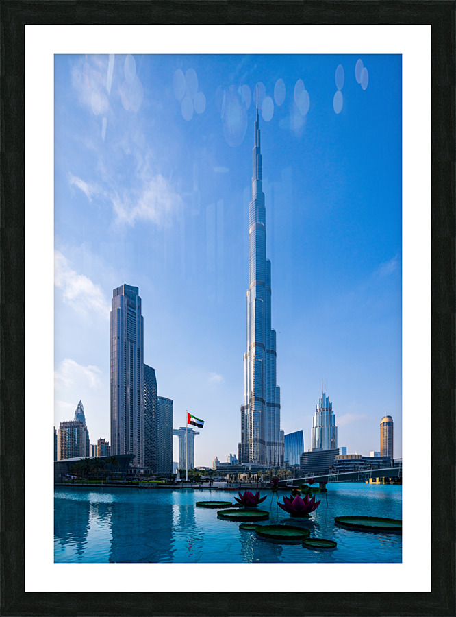 Offices and apartment towers of Dubai downtown business district  Impression encadrée