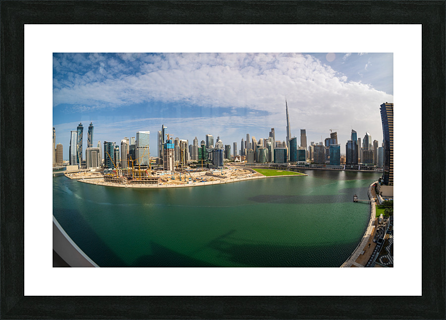 Construction of offices and apartments of Dubai Business Bay  Picture Frame print