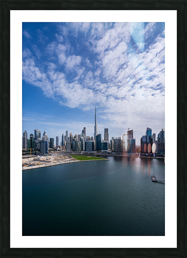 Offices and apartments of Dubai Business Bay with Downtown distr  Framed Print Print