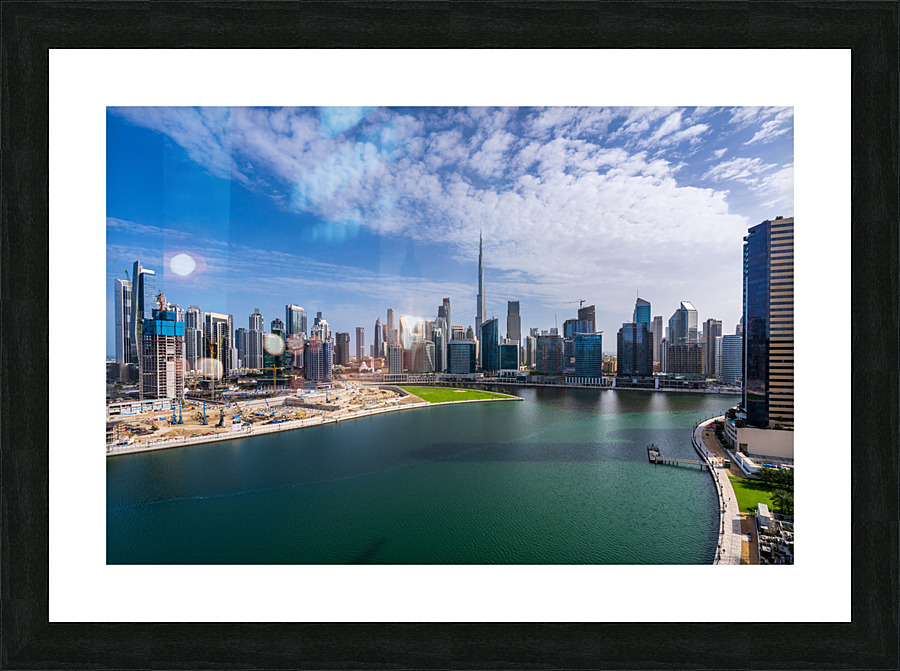 Offices and apartments of Dubai Business Bay with Downtown distr  Impression encadrée