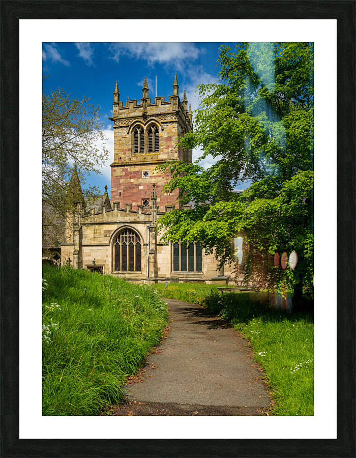 Parish church of St Marys in Ellesmere Shropshire  Framed Print Print
