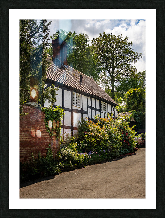 Black and white tudor home on Church Hill in Ellesmere Shropshir  Framed Print Print