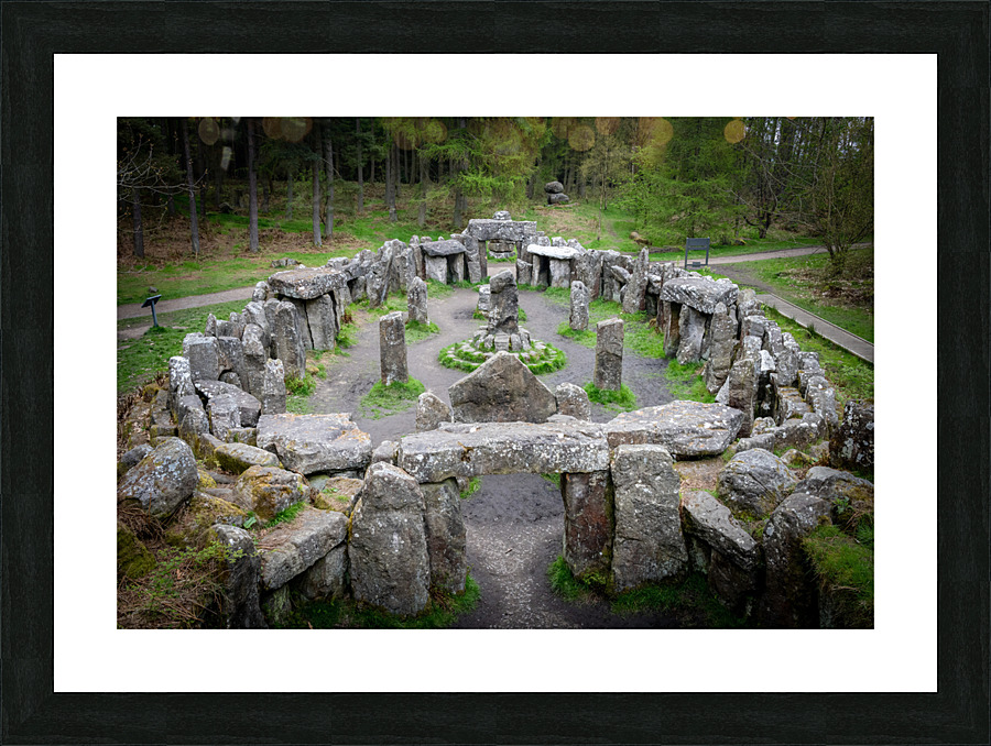 Standing stones of the Druids Plantation in Nidderdale Picture Frame print