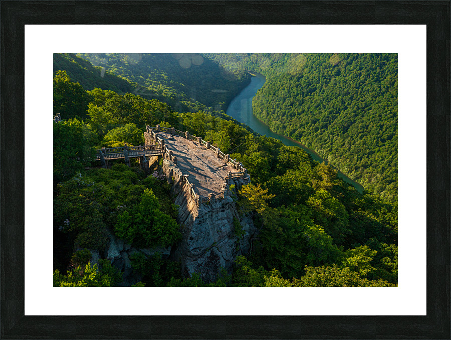 Aerial panorama of Cheat River Gorge  Framed Print Print
