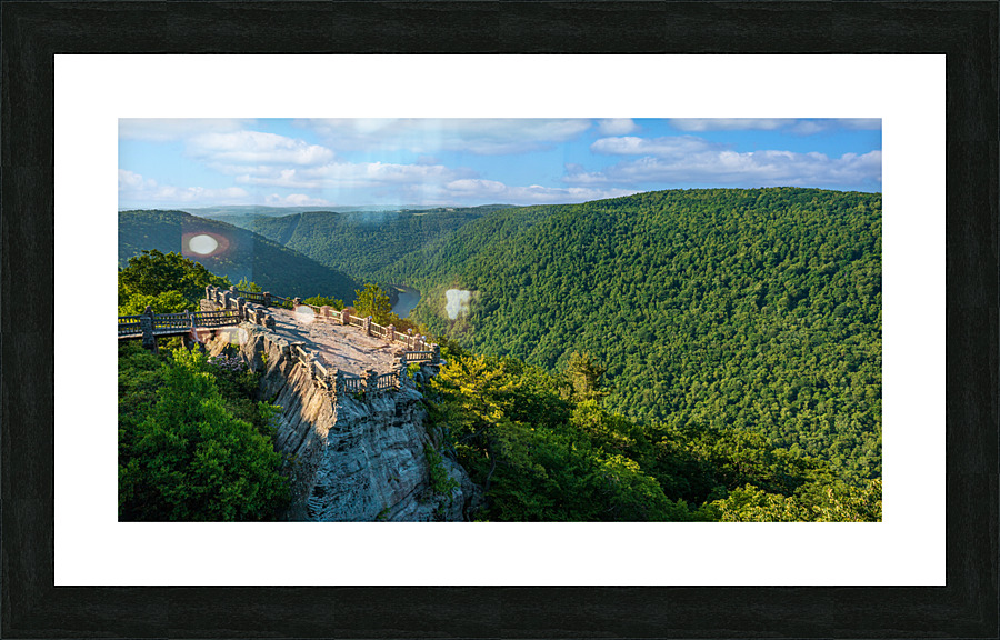 Aerial panorama of Cheat River Gorge  Framed Print Print