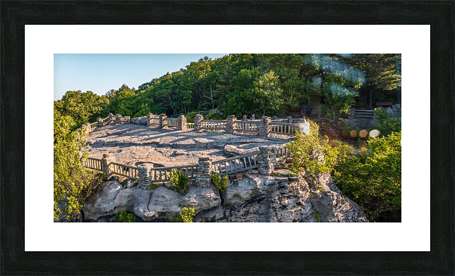 Aerial view of Coopers Rock overlook viewpoint  Framed Print Print