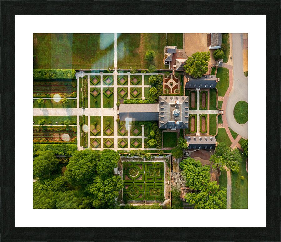 Top down view of Governors Palace in Williamsburg Virginia  Framed Print Print
