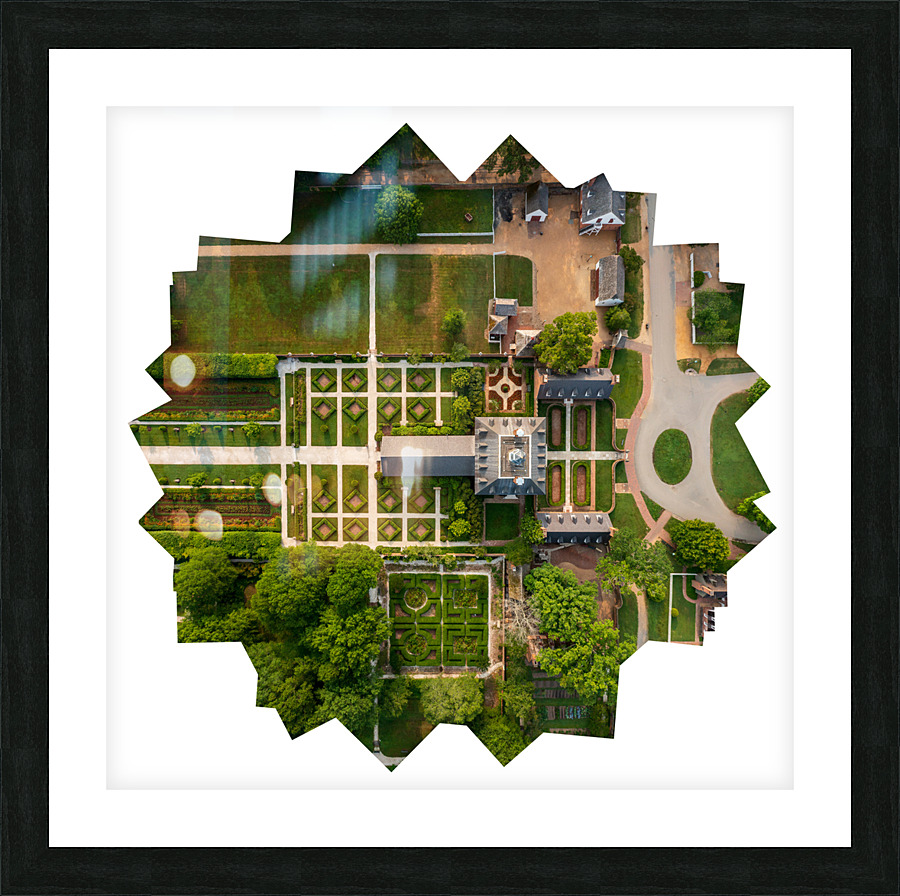 Top down view of Governors Palace in Williamsburg Virginia  Framed Print Print