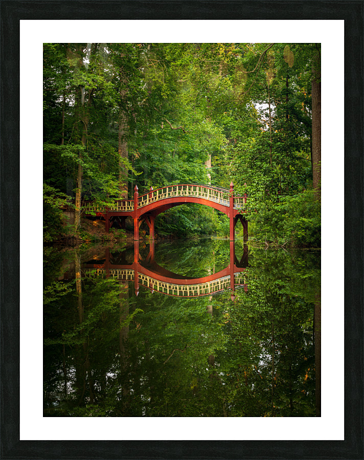 Crim Dell bridge at William and Mary college  Framed Print Print