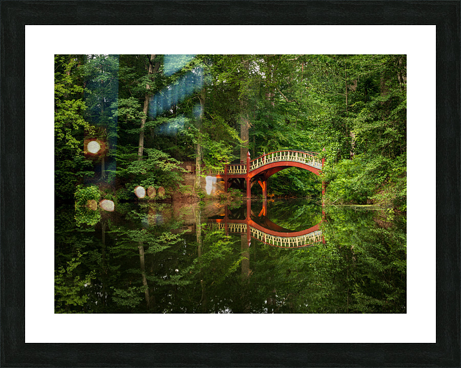 Crim Dell bridge at William and Mary college  Framed Print Print
