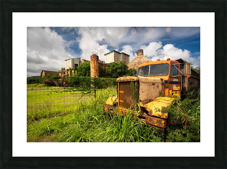 Abandoned truck by old sugar mill at Koloa Kauai  Impression encadrée