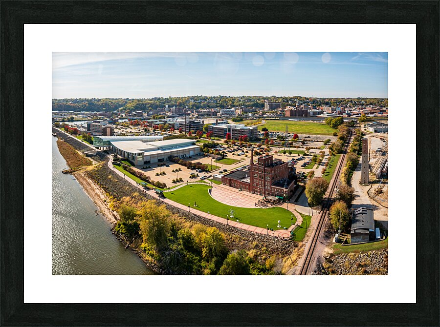 Historic brewery and convention center in Dubuque Iowa  Framed Print Print