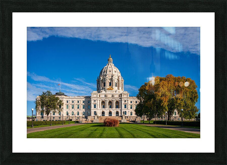 Facade of the State Capitol building in St Paul Minnesota  Framed Print Print