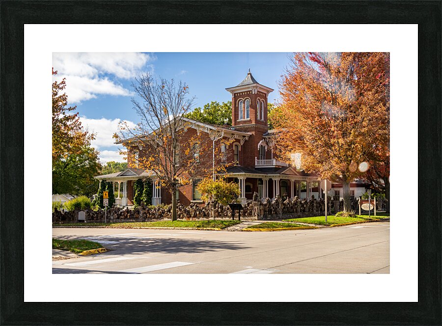 Facade of Porter House Museum on W Broadway in Decorah Iowa  Framed Print Print