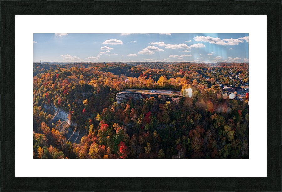 Lovers Leap overlook in Hannibal Missouri in fall colors  Impression encadrée