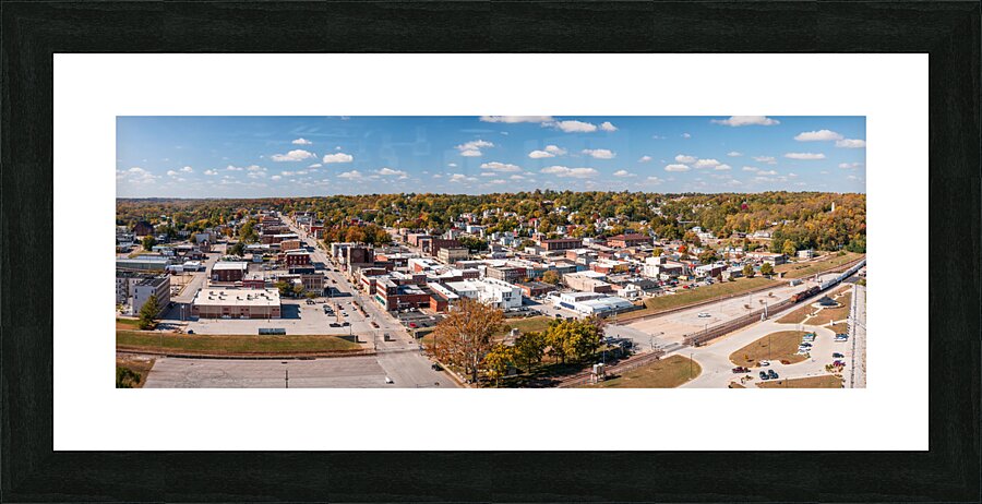 Townscape of Hannibal in Missouri  home of Mark Twain  Framed Print Print