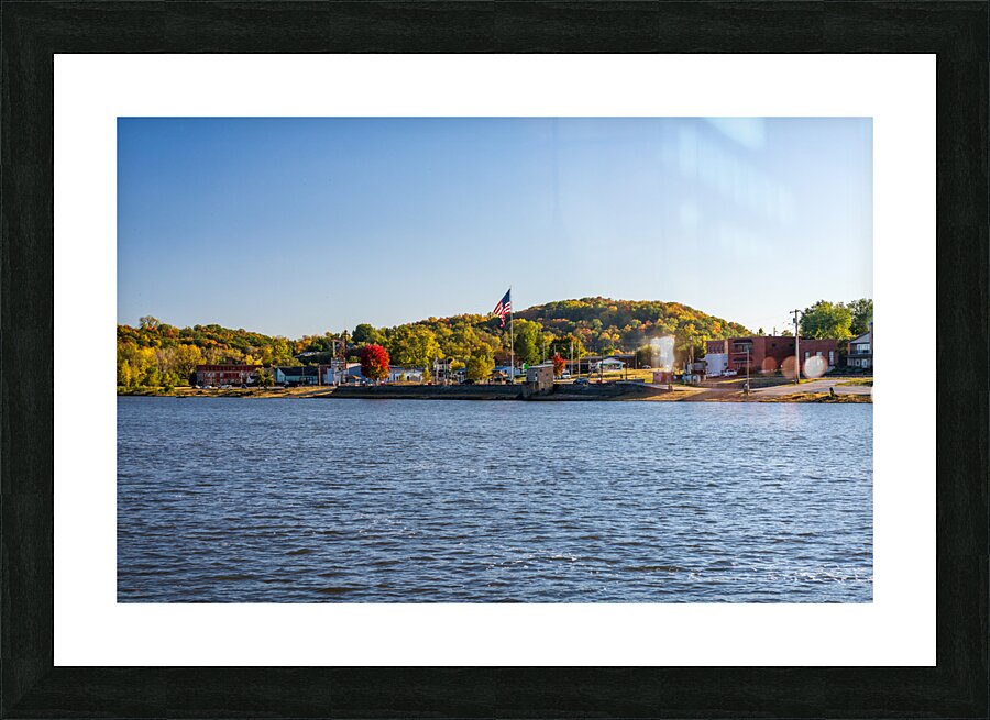 The small town of Louisiana MO on the banks of the Mississippi R  Framed Print Print
