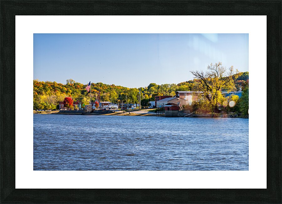 The small town of Louisiana MO on the banks of the Mississippi R  Framed Print Print