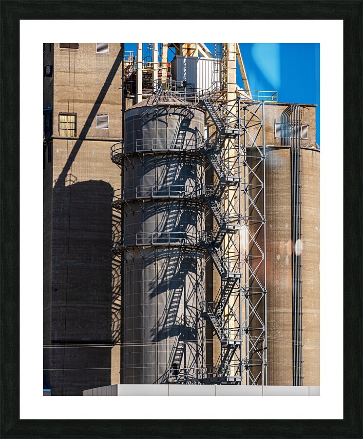 Large grain processing plant in East St Louis Illinois  Framed Print Print