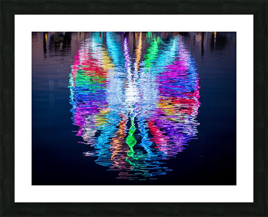 Reflection of ferris wheel at National Harbor in Maryland  Framed Print Print