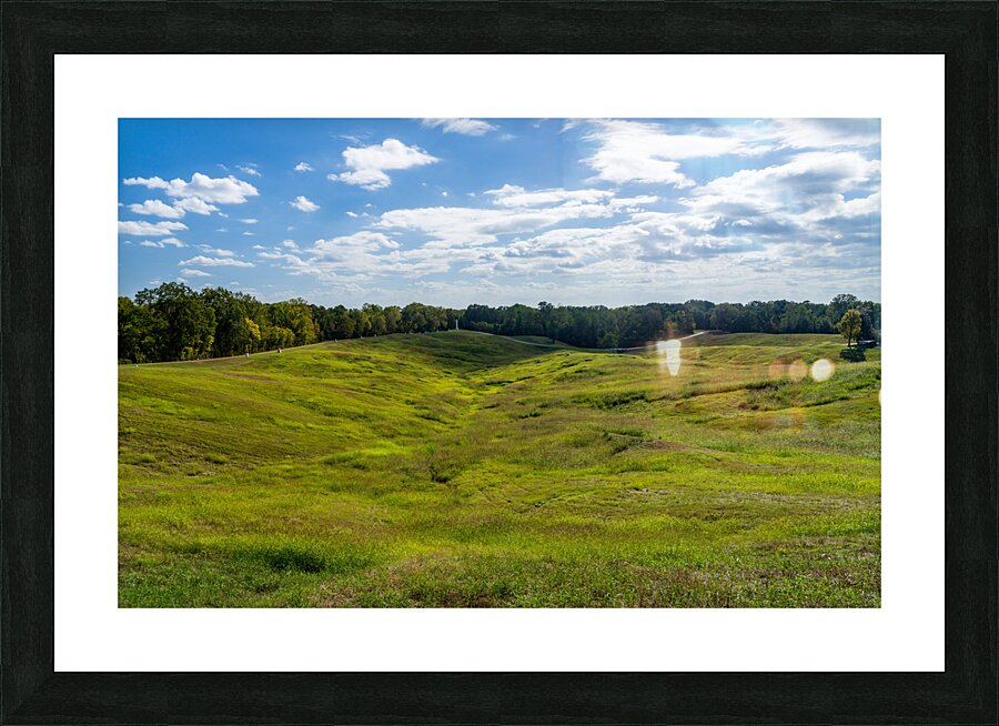 Battlefield in National Park for the Vicksburg siege in Mississi  Impression encadrée