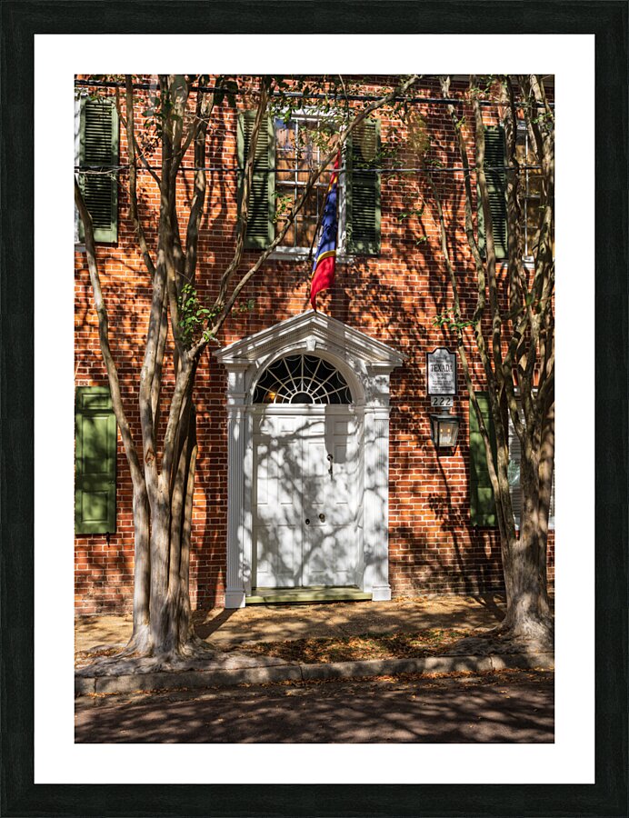 Oldest brick house in Natchez in Mississippi used as Capitol bui  Framed Print Print