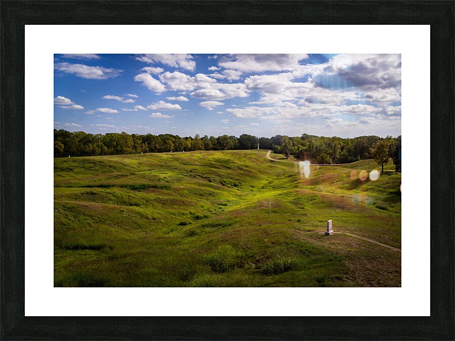 Battlefield in National Park for the Vicksburg siege in Mississi  Impression encadrée