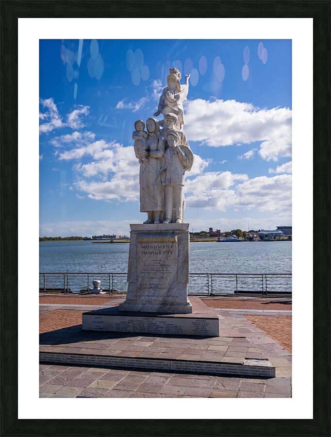Monument to the Immigrant sculpture in New Orleans  Framed Print Print