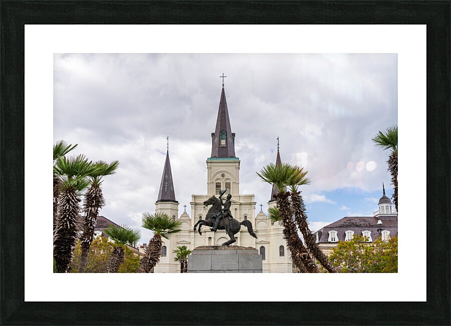 Facade of Cathedral Basilica of Saint Louis in New Orleans LA  Framed Print Print
