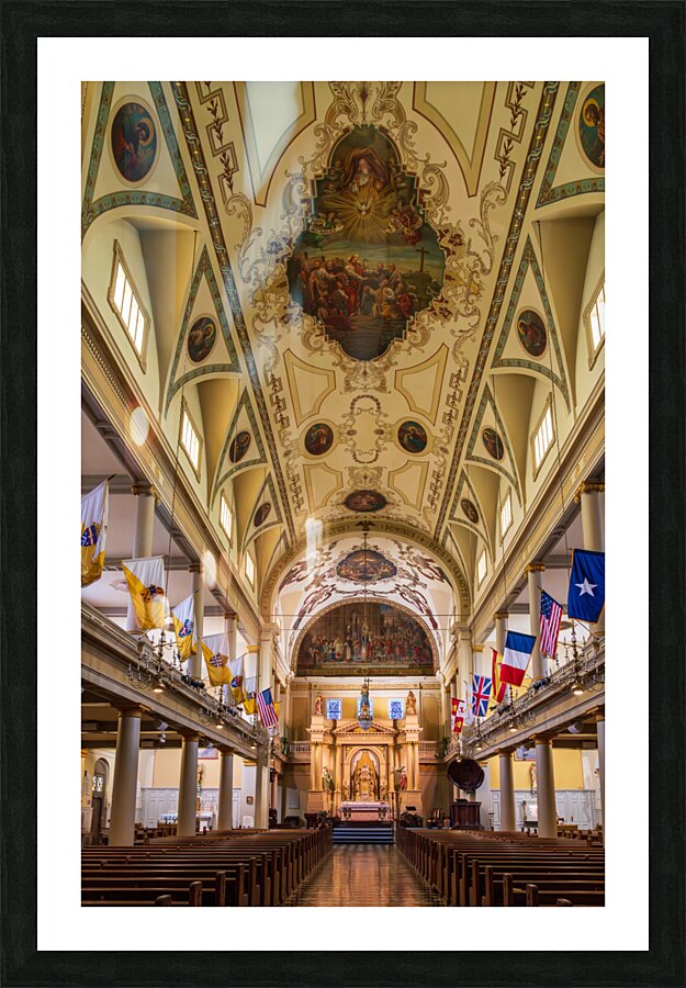 Interior of Cathedral Basilica of Saint Louis in New Orleans LA  Framed Print Print