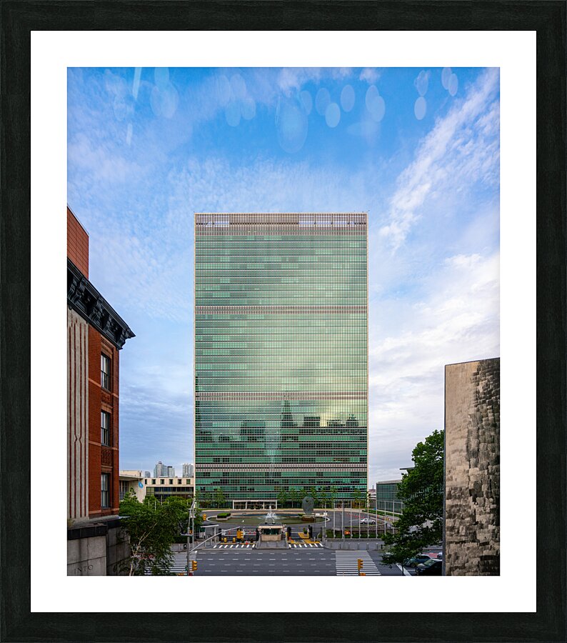 Headquarters of United Nations in New York City  Framed Print Print
