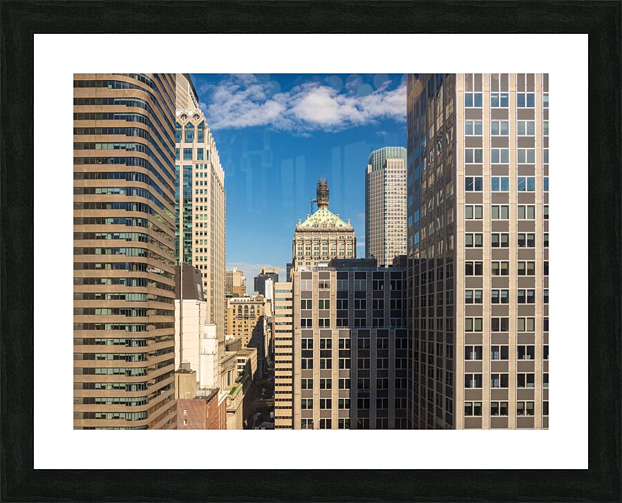 Office buildings panorama around 45th Street in New York  Framed Print Print